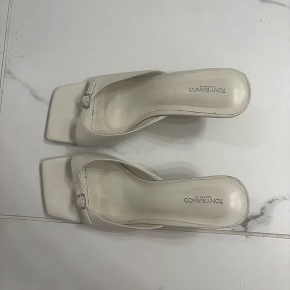 Tony Bianco Cream Women's Heeled Sandals - Picture 2 of 3